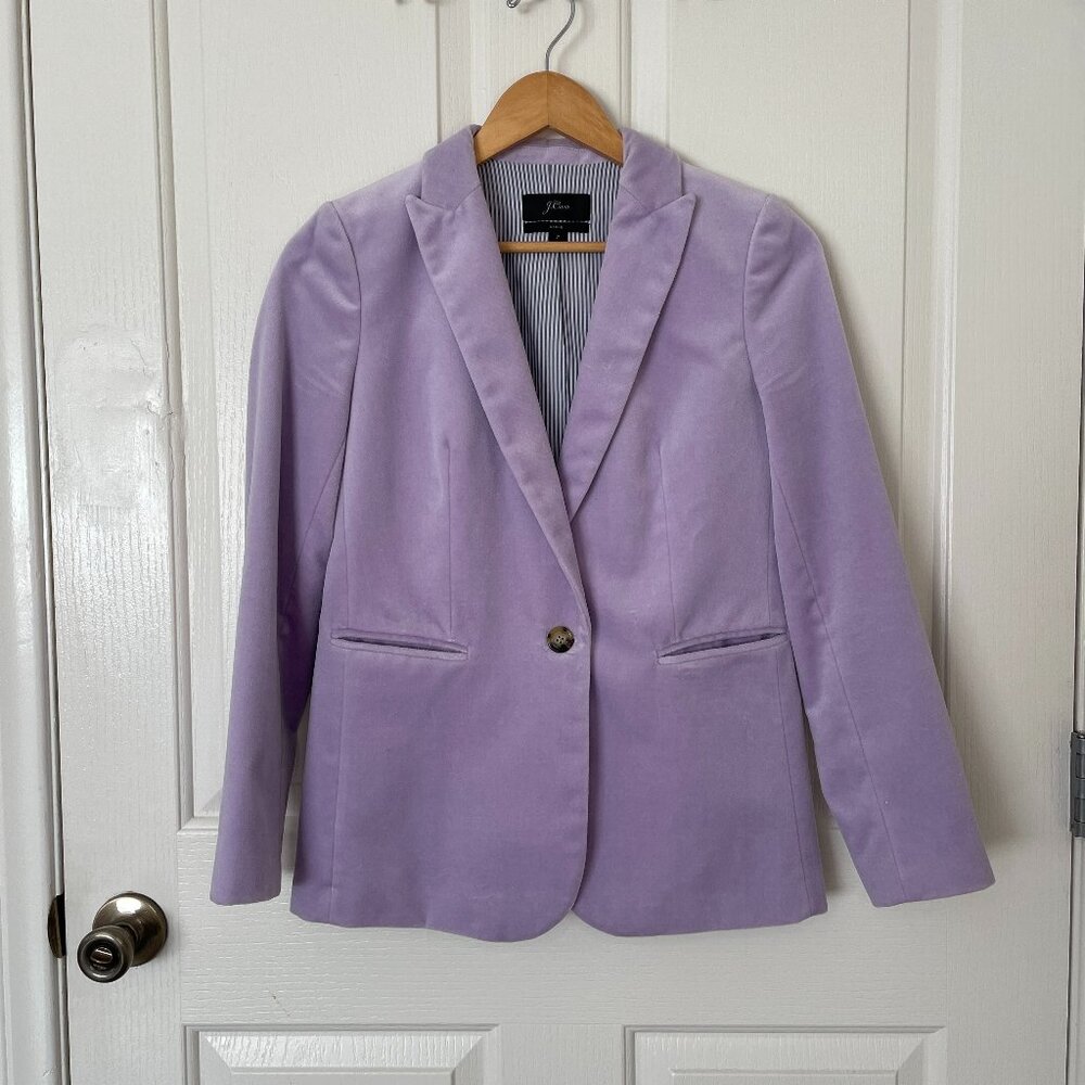 J. Crew Parke Velvet Blazer | Smokey Wisteria (Purple) | Size 2